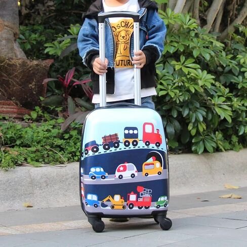 Lttxin Kids Rolling Luggage with Wheels Hard Shell Carry على حقيبة 18 بوصة للأولاد الصغار Veholes in Saudi Arabia