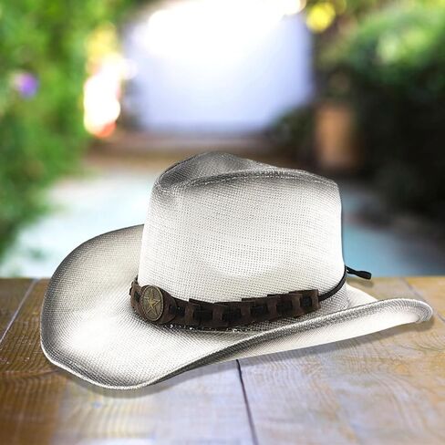 Fedoras Panama Hat Unique Star Buckle Wide Brimmed for Women Men Photo Props Western for Men Women Unisex in Saudi Arabia