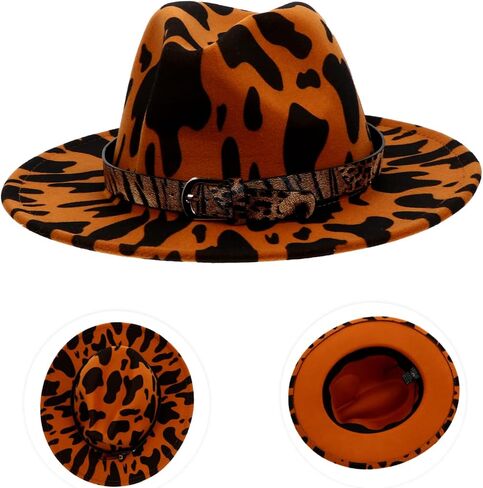 Partykindom Jazz Top Hat Flat Ladies Leopard Festival Black Cap Spot عيد ميلاد للقبعة القبعات الرجعية قبعة فيدورا in Kuwait