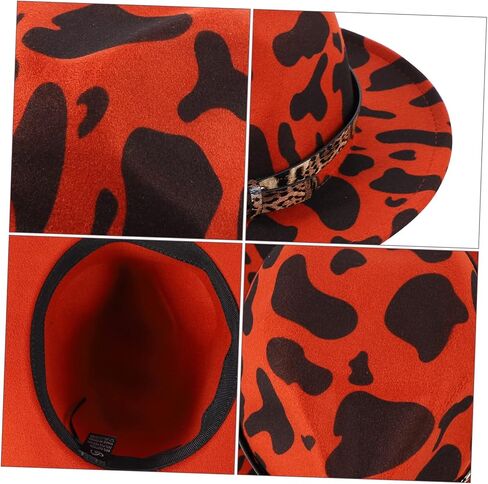 Partykindom Jazz Top Hat Flat Ladies Leopard Festival Black Cap Spot عيد ميلاد للقبعة القبعات الرجعية قبعة فيدورا in Kuwait