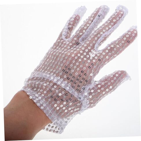 Galpada متألقة الترتر Fedora Hat Bow Tie و Glitter Gloves لحفلات حفلات الديسكو وأحداث الجاز ملحقًا أنيقًا للرجال والنساء in Kuwait