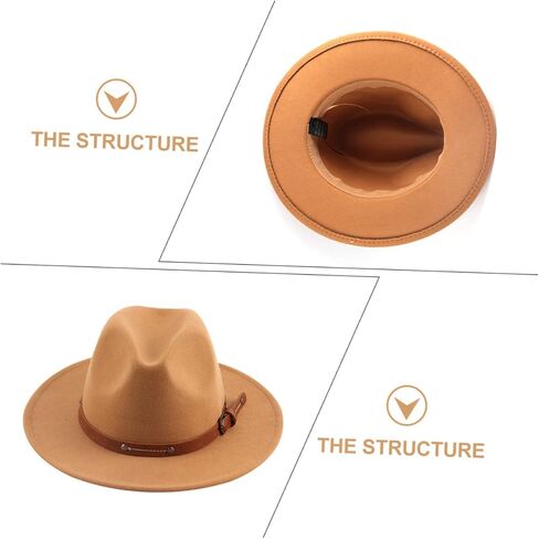 Stylish Woolen Flat Hat for Men and Women Wide Brim Design for Parties and Events Lightweight and Comfortable Fashion Accessory Khaki in Saudi Arabia