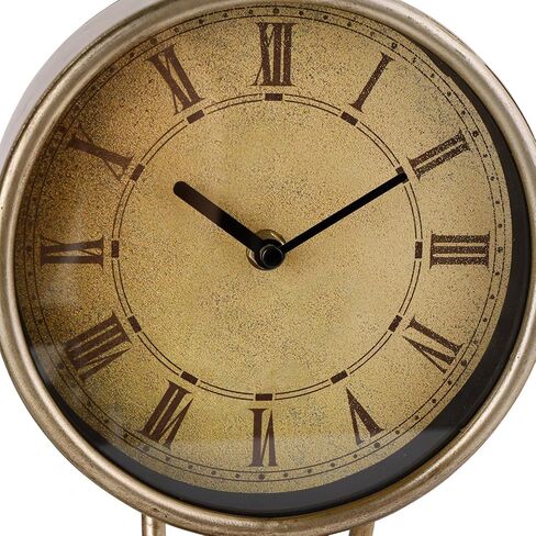 NIKKY HOME Vintage Gold Table Top Clock, Cute Duck Paw Silent Shelf Desk Clock Battery Operated Rustic Design, Home Decor for Living Room, Bedroom, Bedside in Saudi Arabia
