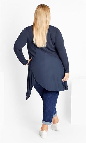 Women's Plus Size Waffle Panel Top in Saudi Arabia