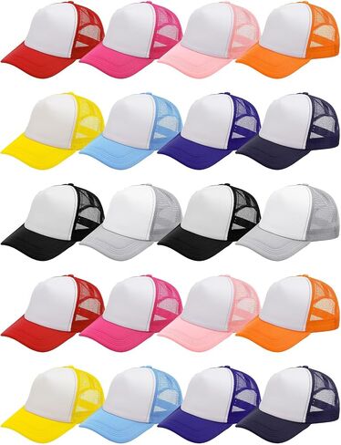 20 Pack Sublimation Blank Cap Trucker Fashion Sublimation Blank Baseball Cap,Adjustable Mesh Baseball Hat in Saudi Arabia