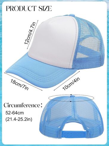 20 Pack Sublimation Blank Cap Trucker Fashion Sublimation Blank Baseball Cap,Adjustable Mesh Baseball Hat in Saudi Arabia