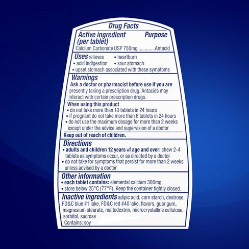 TUMS Smoothies Extra Strength Antacid Chewable Tablets for Heartburn Relief, Assorted Fruit - 140 Count in Saudi Arabia