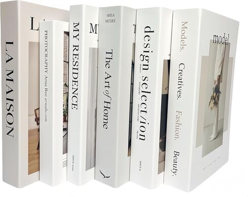 7 Pack Faux Books for Decoration: Ediactcyl Fake Book Stacks Display for Office Bar Coffee Table Rustic Farmhouse Bookshelf in Kuwait