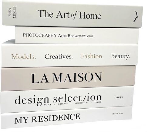 7 Pack Faux Books for Decoration: Ediactcyl Fake Book Stacks Display for Office Bar Coffee Table Rustic Farmhouse Bookshelf in Kuwait