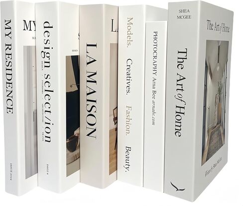 7 Pack Faux Books for Decoration: Ediactcyl Fake Book Stacks Display for Office Bar Coffee Table Rustic Farmhouse Bookshelf in Kuwait