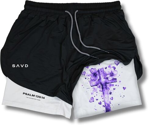 Christian Performance Shorts - Girls' Gym & Sport Shorts with Pockets & Compression Liner, Bible Verse Activewear in Saudi Arabia