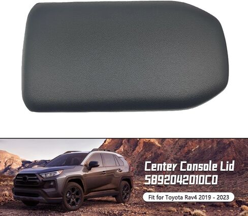 Leather Center Console Lid Armrest Cover for Toyota RAV 2019-2023 for Models 58920-42010-C0/5892042010C0, Premium PU Leather Upgrade Accessory in Saudi Arabia