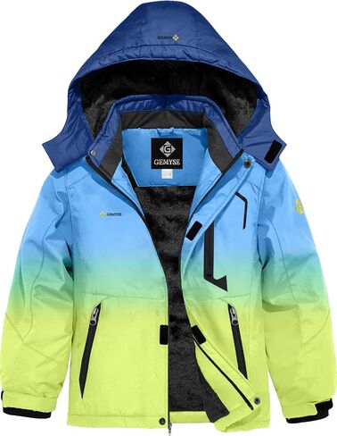 GEMYSE Boy's Waterproof Ski Snow Jacket Hooded Fleece Windproof Winter Jacket in Saudi Arabia
