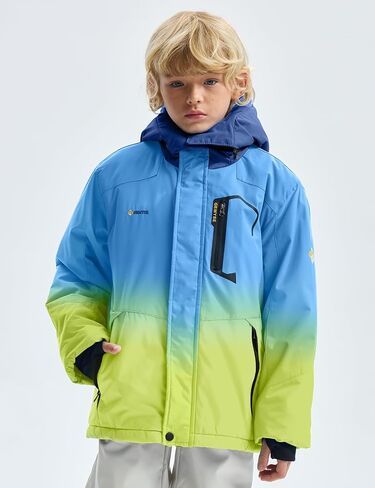 GEMYSE Boy's Waterproof Ski Snow Jacket Hooded Fleece Windproof Winter Jacket in Saudi Arabia