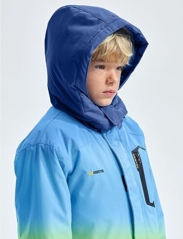 GEMYSE Boy's Waterproof Ski Snow Jacket Hooded Fleece Windproof Winter Jacket in Saudi Arabia