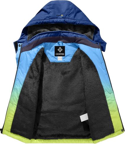 GEMYSE Boy's Waterproof Ski Snow Jacket Hooded Fleece Windproof Winter Jacket in Saudi Arabia