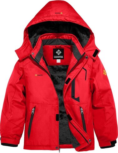 GEMYSE Boy's Waterproof Ski Snow Jacket Hooded Fleece Windproof Winter Jacket in Saudi Arabia
