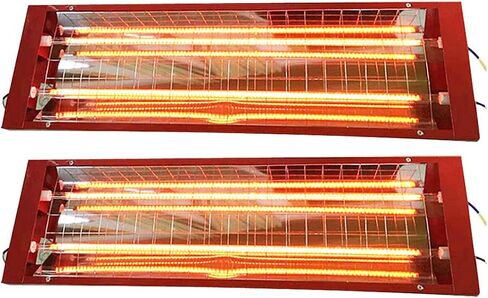 2PCS Baking Infrared Paint Curing Lamp, 2000W Automotive Repair Paint Infrared Heater Lamp 110V Paint Booth Lights for Paint Baking Car Body Repair in Kuwait