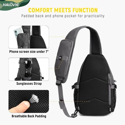 حقيبة Halovie Crossbody حبال مضادة للسرقة حقيبة ظهر RFID RFID حقيبة سفر على ظهره in Kuwait
