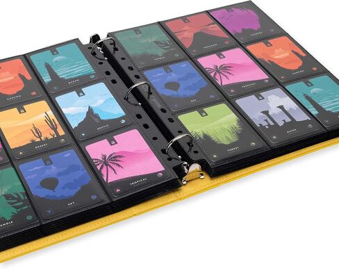 مجلد Vault X Premium Exo-Tec ذو 3 حلقات TCG لـ 9 صفحات بطاقات تداول للجيب - سعة أكثر من 50 صفحة، سهل الفتح و3 حلقات على شكل حرف D لبطاقات صور TCG CCG (كبيرة، زرقاء) in Kuwait