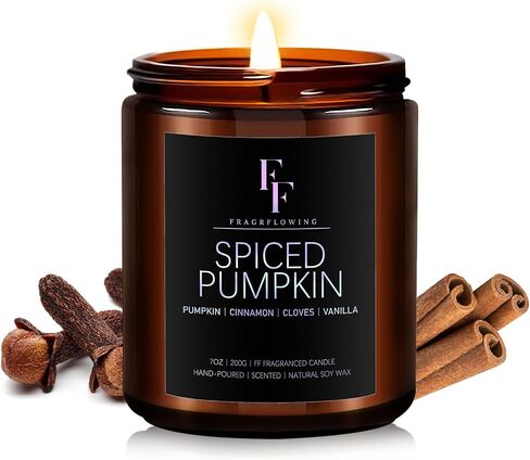 Smoke and Vanilla Candles for Home Scented Aromatherapy Candle, Scented Candles Gifts for Women Men, Amber Jar in Saudi Arabia