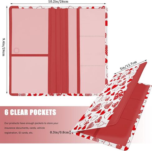 Car Registration and Insurance Holder, with Magnetic Closure for License, Cards and Documents, All Vehicle Needs and Car Accessories (Leopard-Black) in Saudi Arabia