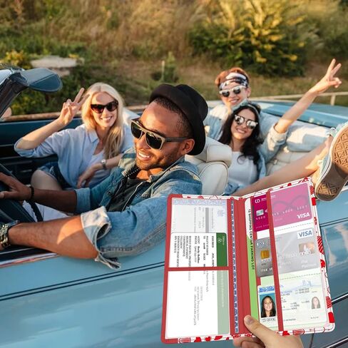 Car Registration and Insurance Holder, with Magnetic Closure for License, Cards and Documents, All Vehicle Needs and Car Accessories (Leopard-Black) in Saudi Arabia
