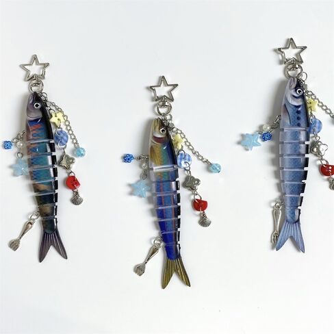 2Pack Anime Cell Phone Straps Keychain Gojo Geto Figure Y2k Pendant Phone Chain Beaded Fish Charm Lanyard for Phone Bag Keychain Pendants Decor in Saudi Arabia