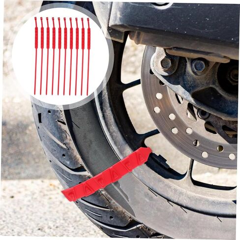 Amosfun 10Pcs Snow Chains for Motorcycle Tires High Strength Nylon Skid Tire Chains for Bikes Snow Mud for Winter Safety in Saudi Arabia