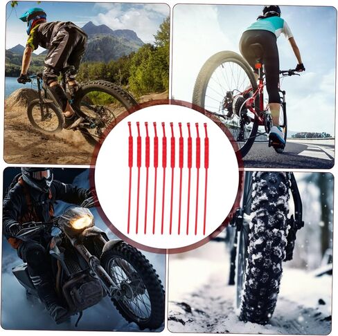 Amosfun 10Pcs Snow Chains for Motorcycle Tires High Strength Nylon Skid Tire Chains for Bikes Snow Mud for Winter Safety in Saudi Arabia