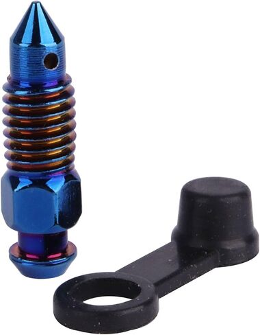 Stainless Steel M8x1.25mm Thread Pitch Brake Bleed Nipple Screw Bleeder Fitting (Burnt Blue) in Saudi Arabia