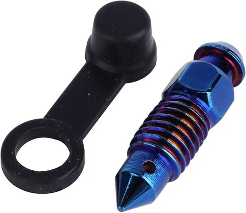 Stainless Steel M8x1.25mm Thread Pitch Brake Bleed Nipple Screw Bleeder Fitting (Burnt Blue) in Saudi Arabia