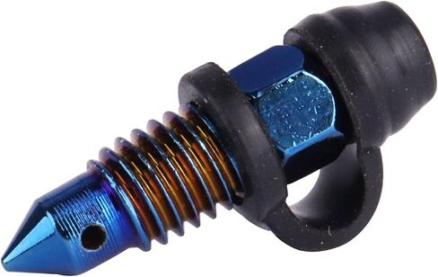 Stainless Steel M8x1.25mm Thread Pitch Brake Bleed Nipple Screw Bleeder Fitting (Burnt Blue) in Saudi Arabia