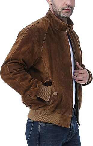 غلاف Leathers للرجال WWII جلود السترة مع بطانة قابلة للإزالة (متوفرة أيضًا في Big & Tall) in Kuwait
