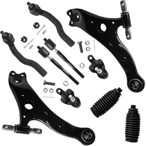 Detroit Axle - Front End 10pc Suspension Kit for 2004-2006 Toyota Camry Lexus ES330, 2004-2008 Solara, 2 Lower Control Arms 2 Ball Joints 4 Inner & Outer Tie Rods 2 Boots Replacement in Saudi Arabia