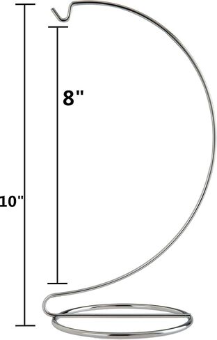 Creative Hobbies 10 Inch Tall Black Plated Ornament Display Stand Hanger Holder for Displaying Christmas Ornaments, Glass Terrariums, Etc.- Pack of 6 Stands in Saudi Arabia
