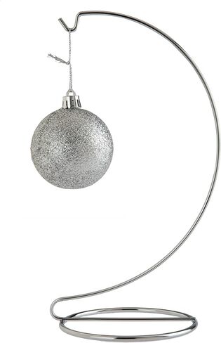 Creative Hobbies 10 Inch Tall Black Plated Ornament Display Stand Hanger Holder for Displaying Christmas Ornaments, Glass Terrariums, Etc.- Pack of 6 Stands in Saudi Arabia
