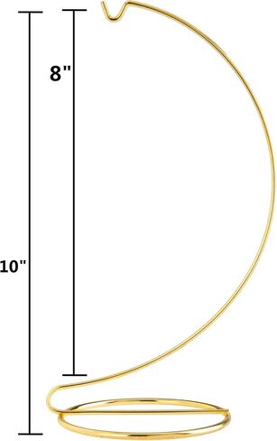 Creative Hobbies 10 Inch Tall Black Plated Ornament Display Stand Hanger Holder for Displaying Christmas Ornaments, Glass Terrariums, Etc.- Pack of 6 Stands in Saudi Arabia