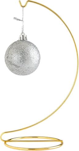 Creative Hobbies 10 Inch Tall Black Plated Ornament Display Stand Hanger Holder for Displaying Christmas Ornaments, Glass Terrariums, Etc.- Pack of 6 Stands in Saudi Arabia