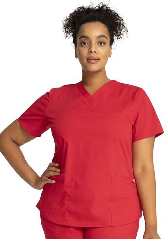 شيروكي نساء فرك مجموعة الحديثة ملائمة 3 جيب V-neck أعلى ww665 مع 6 جيب منتصف الجيب الساق الساق مستقيم ww170 in Saudi Arabia