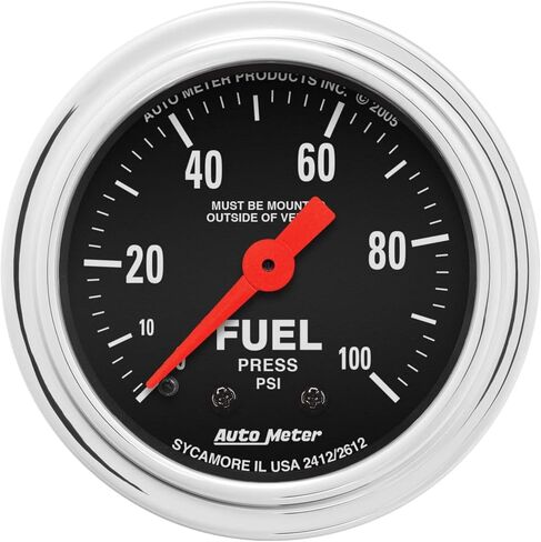 Auto Meter 2412 Traditional Chrome Mechanical Fuel Pressure Gauge in Saudi Arabia