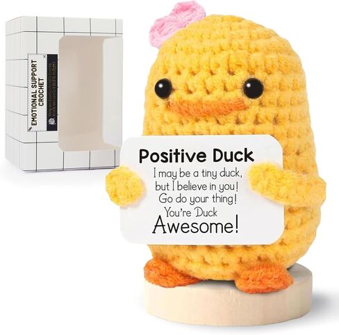 Positive Crochet Shark, Cute Animal Gifts Desk Decor for Shark Lover, Inspirational Birthday Gifts for Women Men Collectible Dolls in Kuwait