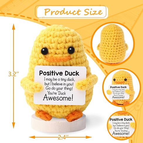 Positive Crochet Shark, Cute Animal Gifts Desk Decor for Shark Lover, Inspirational Birthday Gifts for Women Men Collectible Dolls in Kuwait