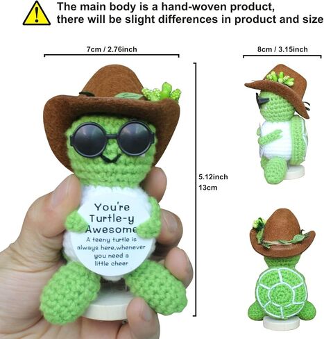 Mini Funny Positive Crochet Potato with Stand, Cute Emotional Support Potato Crochet Animals Already Made, Holiday Christmas Birthday Gifts for Women, Office Decor Cool Things in Saudi Arabia