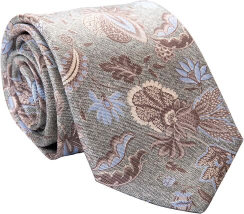 Elizabetta Men's Extra Long Italian Silk Ties - Handmade XL Neckties - Printed Silk Ties in Kuwait