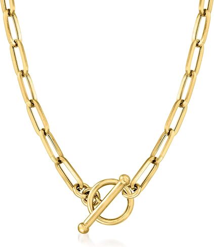 Pure Collection by Ross-Simons Italian 14kt Yellow Gold Paper Clip Link Toggle Necklace in Saudi Arabia