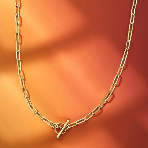 Pure Collection by Ross-Simons Italian 14kt Yellow Gold Paper Clip Link Toggle Necklace in Saudi Arabia