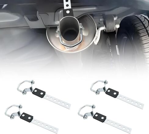 4 Pack Heavy Duty Universal Exhaust Hangers - Flexible Swivel Tailpipe & Muffler Brackets for 2 1/4" Tubes (4 Pack) in Saudi Arabia