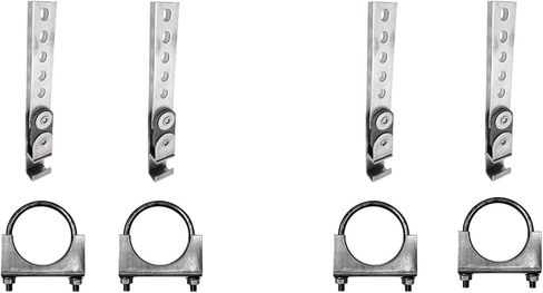 360 Open End Swivel Swinger Custom Exhaust Hanger Kit With clamps (Qty 4) 3.0" in Kuwait