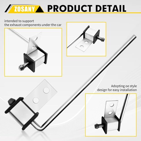 4 Pack Heavy Duty Universal Exhaust Hangers - Flexible Swivel Tailpipe & Muffler Brackets for 2 1/4" Tubes (4 Pack) in Saudi Arabia